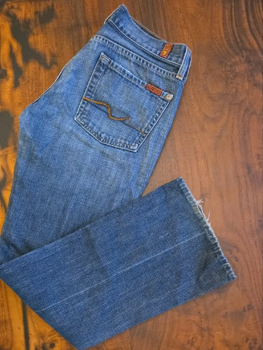7 For All Mankind Lightly Distressed Y2k Premium Vintage - Picture 10 of 11